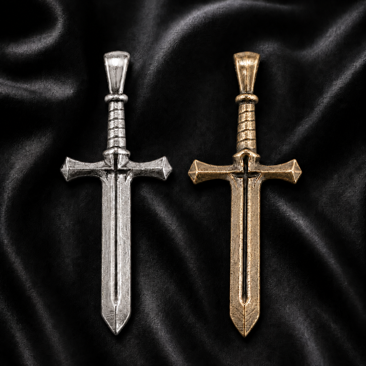 Cross & Sword Pendant | Christian Truth and Courage Necklace for Men