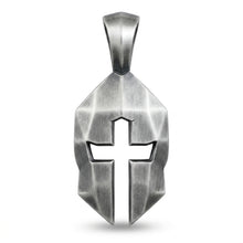 Helm & Cross Pendant by Cross & Helm — handcrafted in bronze, sterling silver, and 14k gold