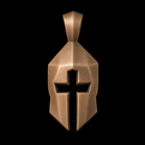 Bronze Cross & Helm pendant
