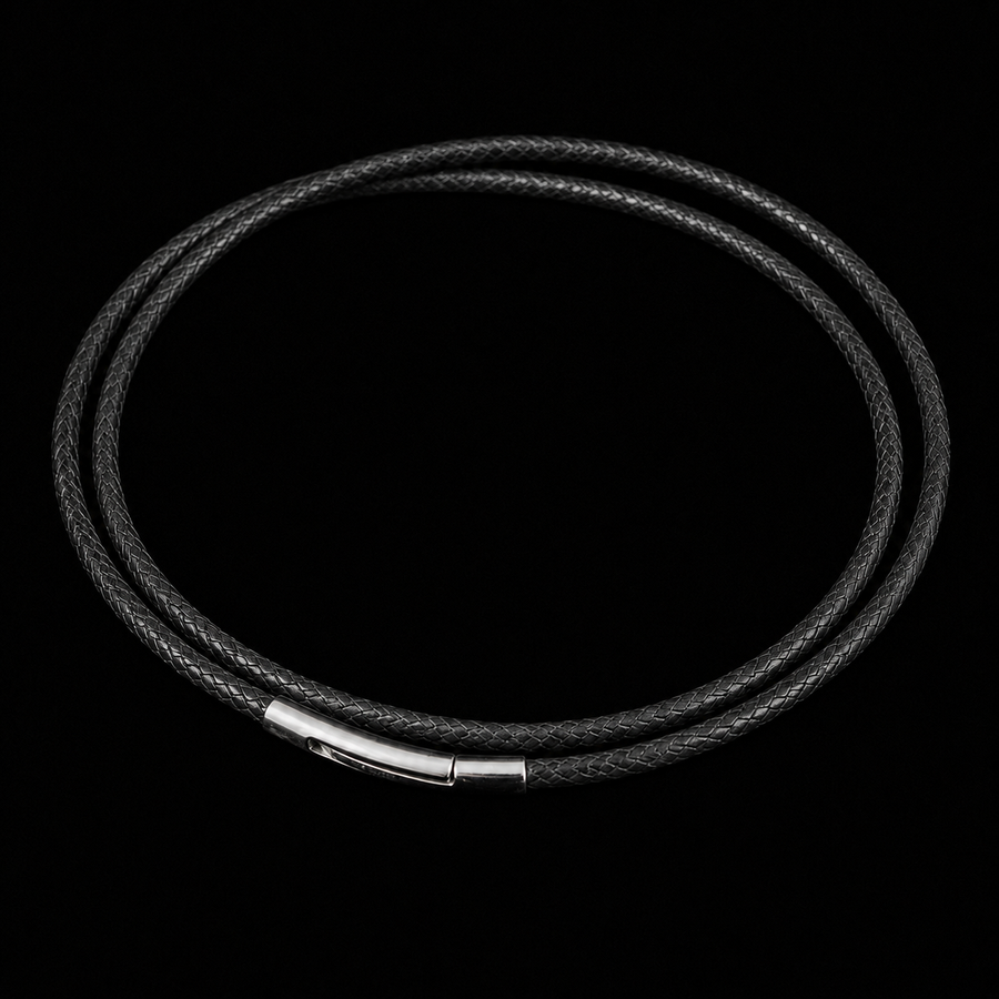 Black Leather Necklace